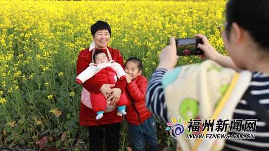 福州花海公园油菜花 春风十里花漪荡漾(图)
