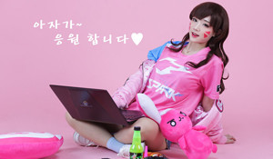 韩国Coser Miyuko最新作品 元气十足的肥宅少女D.va