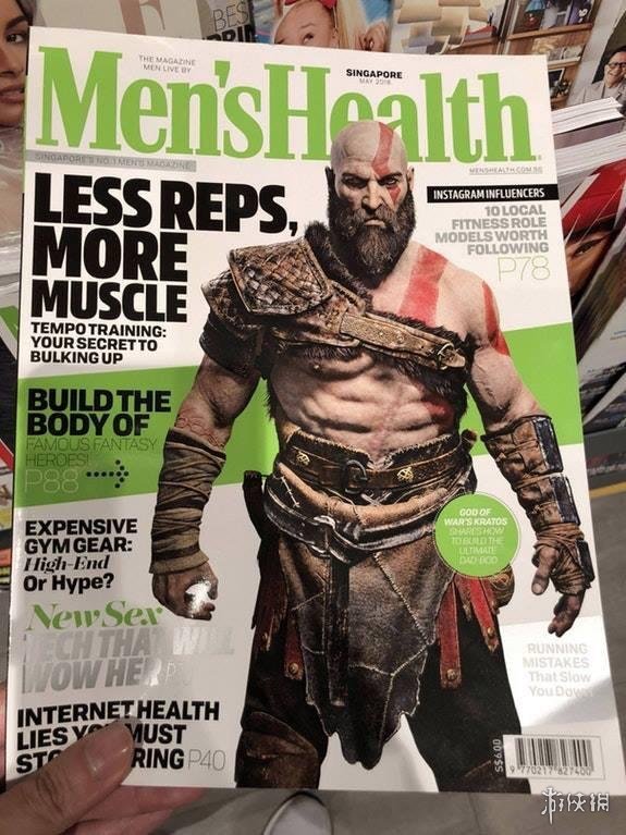 《战神》奎爷成为男性健康杂志封面人物 这就是