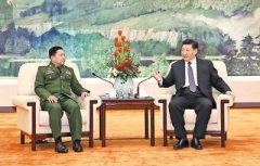 習近平會見緬甸國防軍總司令敏昂萊