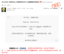 Mate 20用户看这边! EMUI9.1升级公测招募