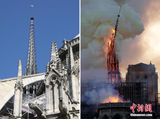 珍贵！巴黎圣母院建筑结构图曝光！起火点在哪？(图)