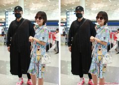 杜海涛穿粉鞋扮嫩 与吴昕机场大秀时尚