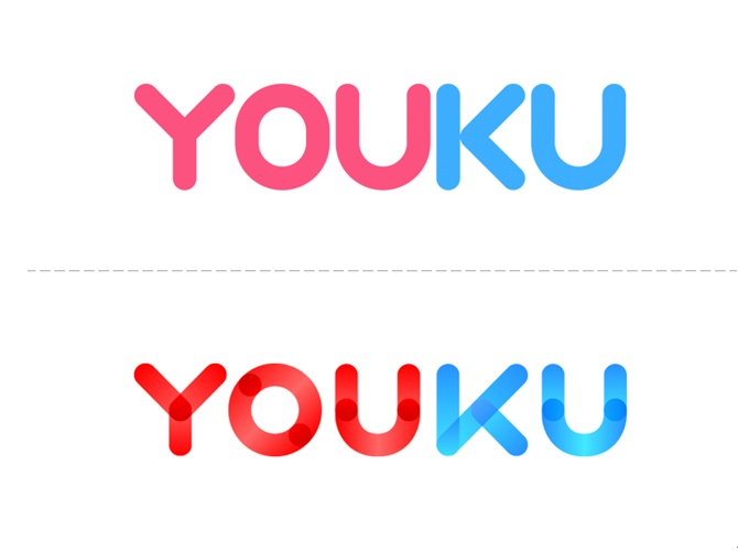 优酷新旧logo对比图