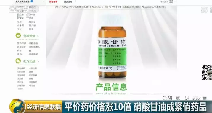 硝酸甘油涨价10倍！药品价格放开 监管不能放开