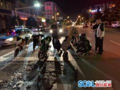深夜在城区追赶、竞赛 四川蓬安飙车党