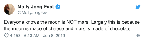 “月球是火星的一部分”？网友求特朗普快去补