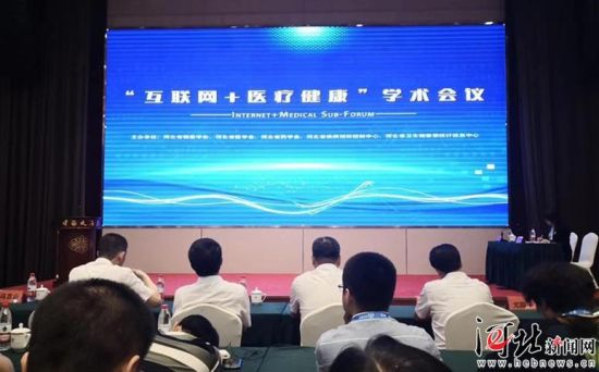 6月1日，首届河北省健康高层论坛“互联网+医疗健康”峰会在石家庄举行。图为论坛现场。记者张淑会摄