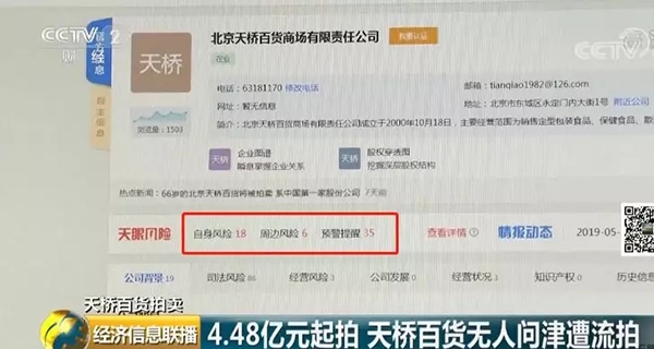 4.48亿起价 中国首家股份公司天桥百货无人问津遭