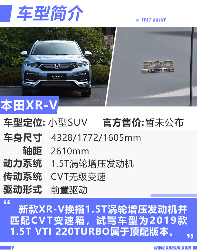 一剂强行针 将运动发挥到极致 试驾1.5T XR-V