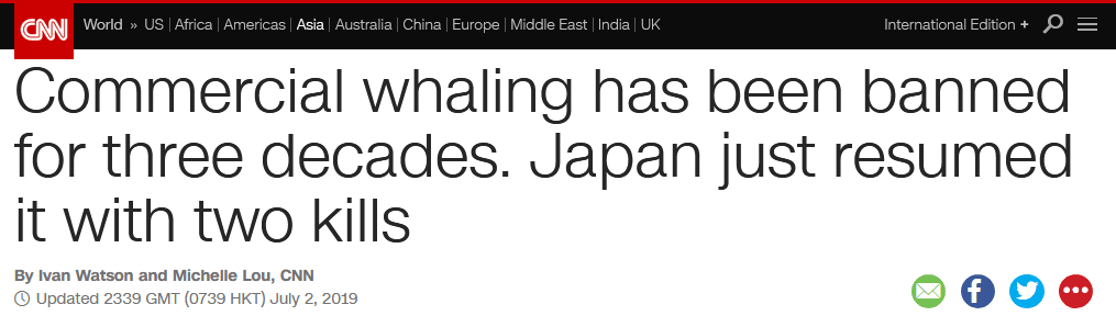 日本恢复商业捕鲸，刚开始便是两杀