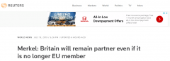 默克尔:即使英国脱欧,也仍将是合作