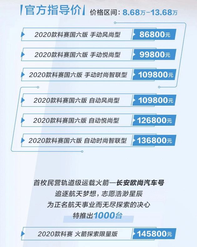 X7上天 科赛上市 长安欧尚走上品牌向尚之路