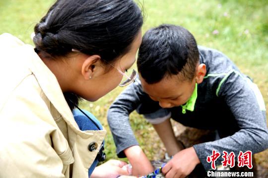 今年7月28日，文化和旅游部公布了首批全国乡村旅游重点村名单，西藏共有9个村被入选，其中拉萨市达孜区德庆镇白纳村榜上有名。图为在白纳村生态林卡内玩耍的孩子。　贡桑拉姆 摄