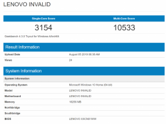 联想神秘Windows 10设备现身GeekBench