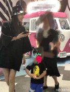 baby带小海绵游玩,黄晓明为电影卖力吆