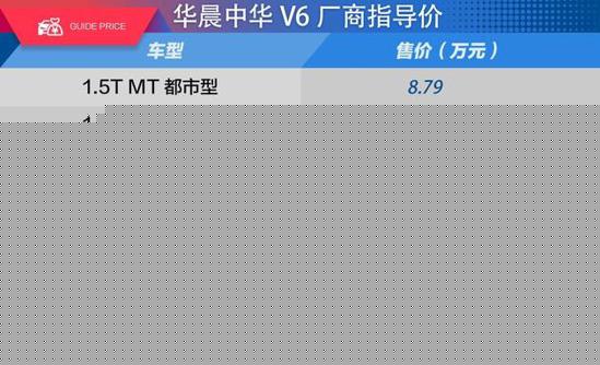外观硬朗 配置齐全 华晨中华V6亮点解析