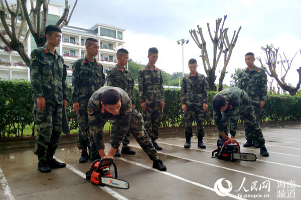 武警三亞支隊全力備戰台風“楊柳”