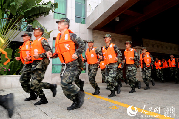 武警三亞支隊全力備戰台風“楊柳”
