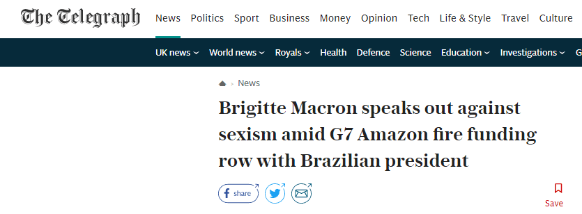 硬刚！遭巴西总统不礼貌讽刺，法国第一夫人首