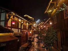 重庆安居古城夜色静谧古朴 被时光定格