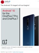 一加7/7Pro Android 10阶段性推送正式开始