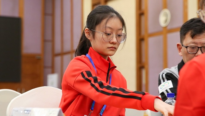 唐嘉雯在第四届全国智运会专业女子个人快棋赛决赛中