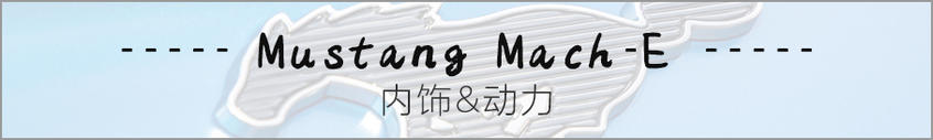 图解福特Mustang Mach-E 电动“野马” 图解福特Mustang Mach-E 电动“野马”