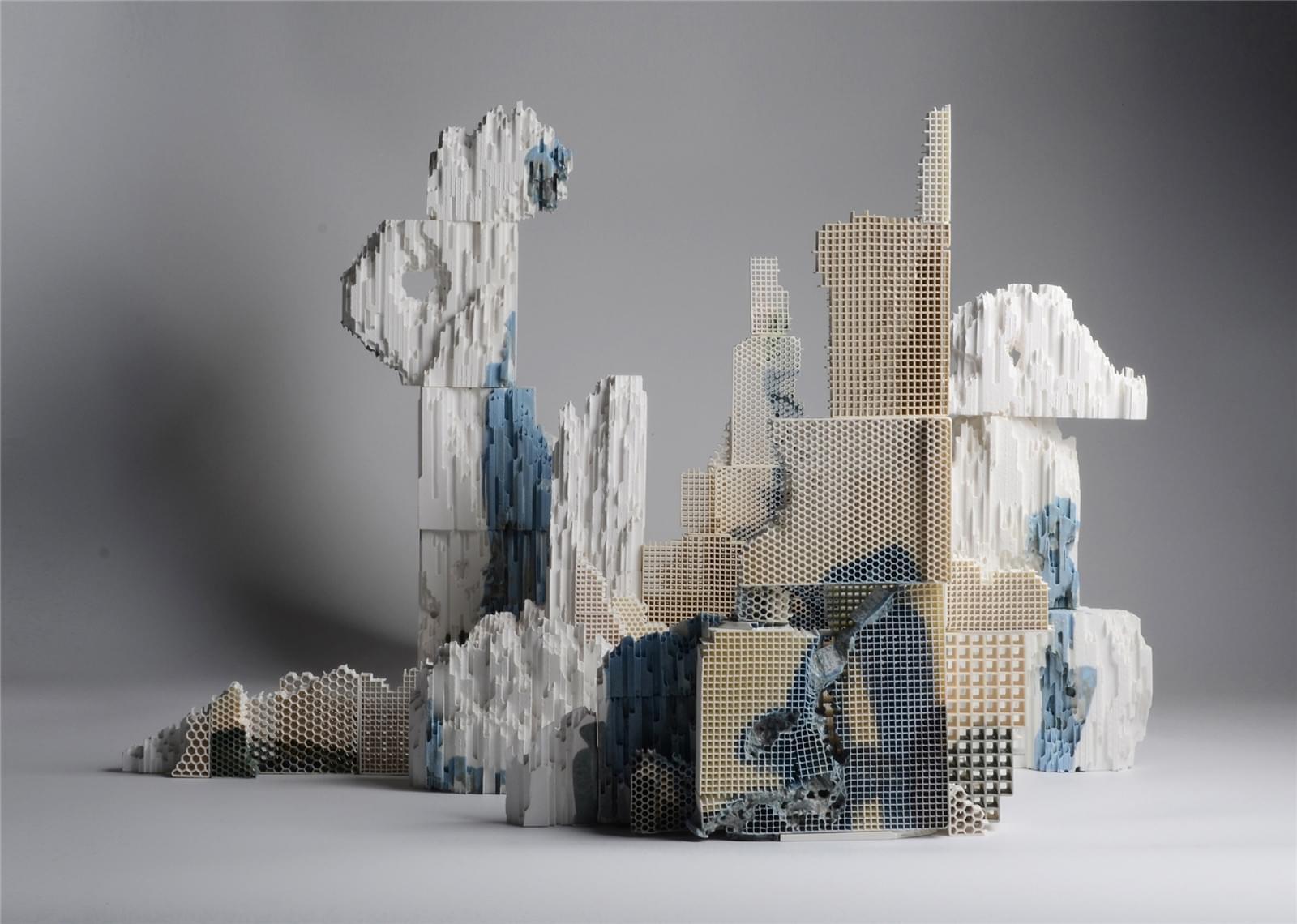 Remains of mountain and river, Yanze Jiang, 60x120x495cm,蒋颜泽